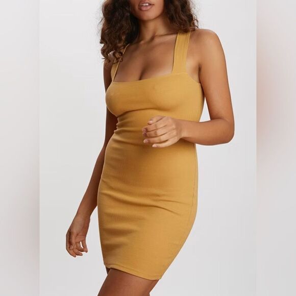 House Of Harlow 1960 Bandage Square Neck Mini Dress In Desert Mist Size L - Picture 1 of 10